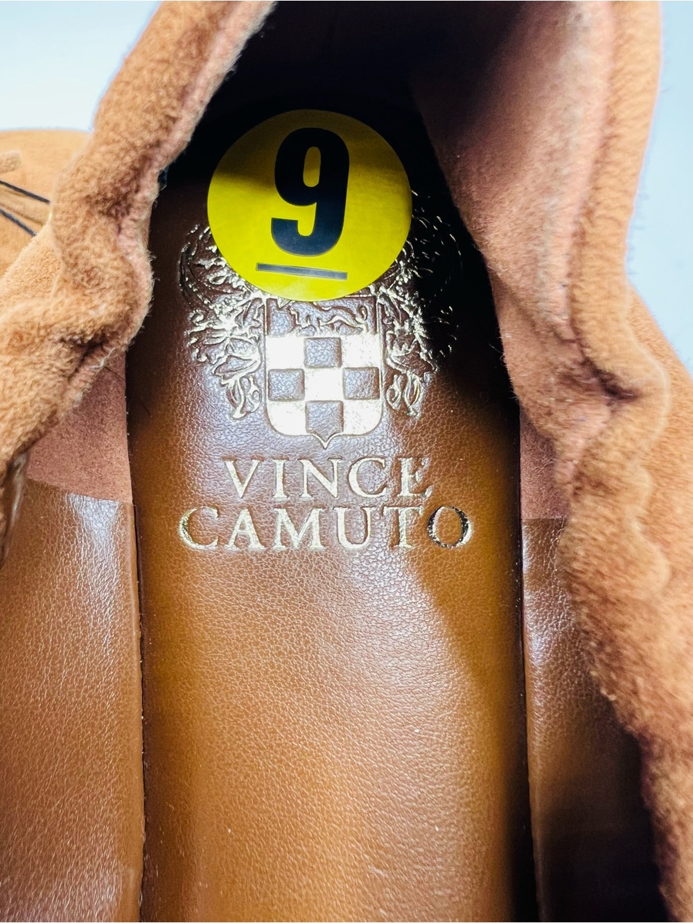 Vince Camuto Burnt Sugar Suede Square Toe Bow Detail Ballet Flats Size 9 - Picture 9 of 13